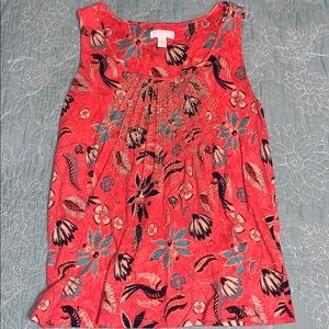 Coral patterned tank top
